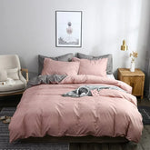 Simple Texture Grain Polyester Duvet Cover Set - King Size, Affordable Queen Bedding Set - Himpall